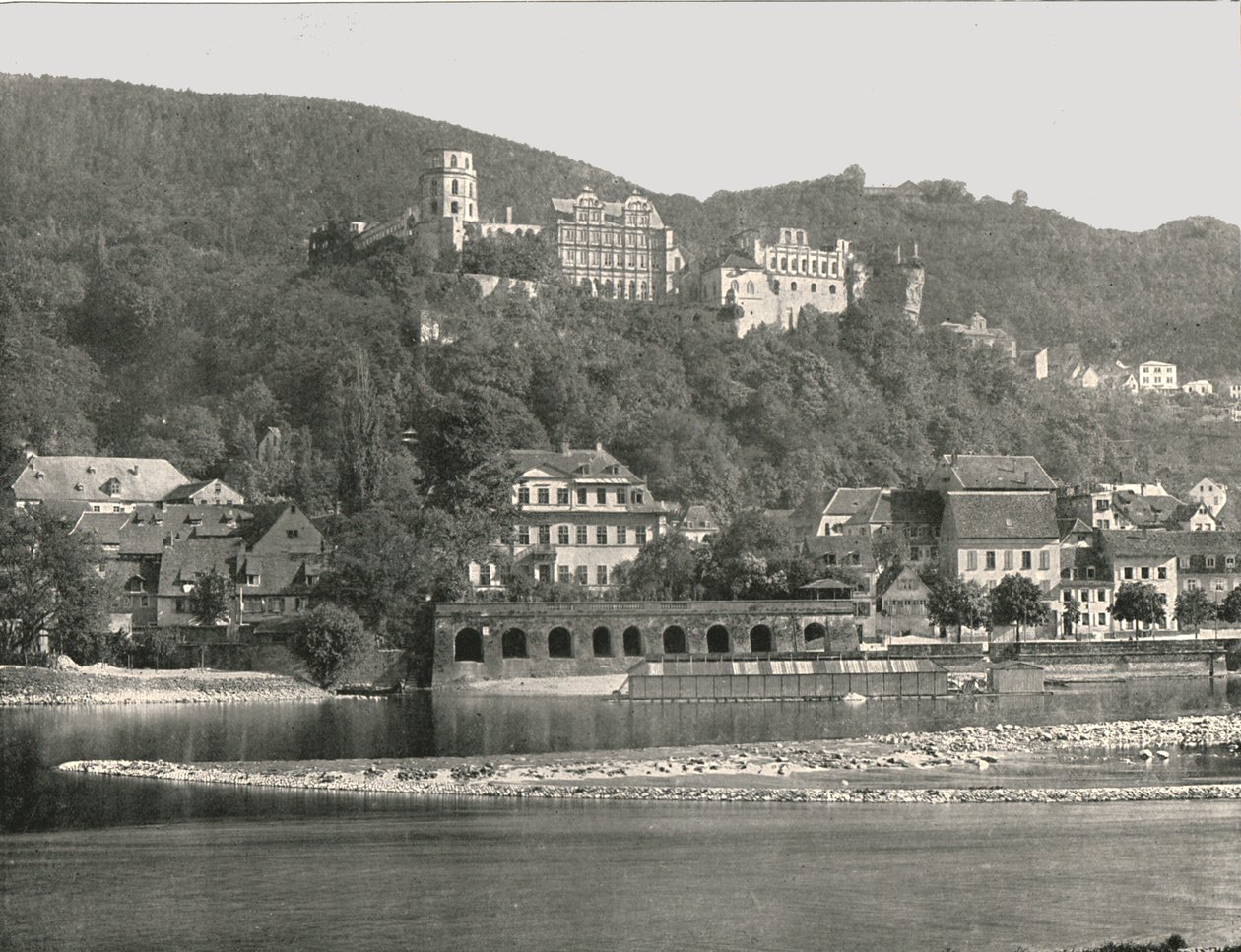 Il castello, Heidelberg, Germania, 1895 da W and S Ltd