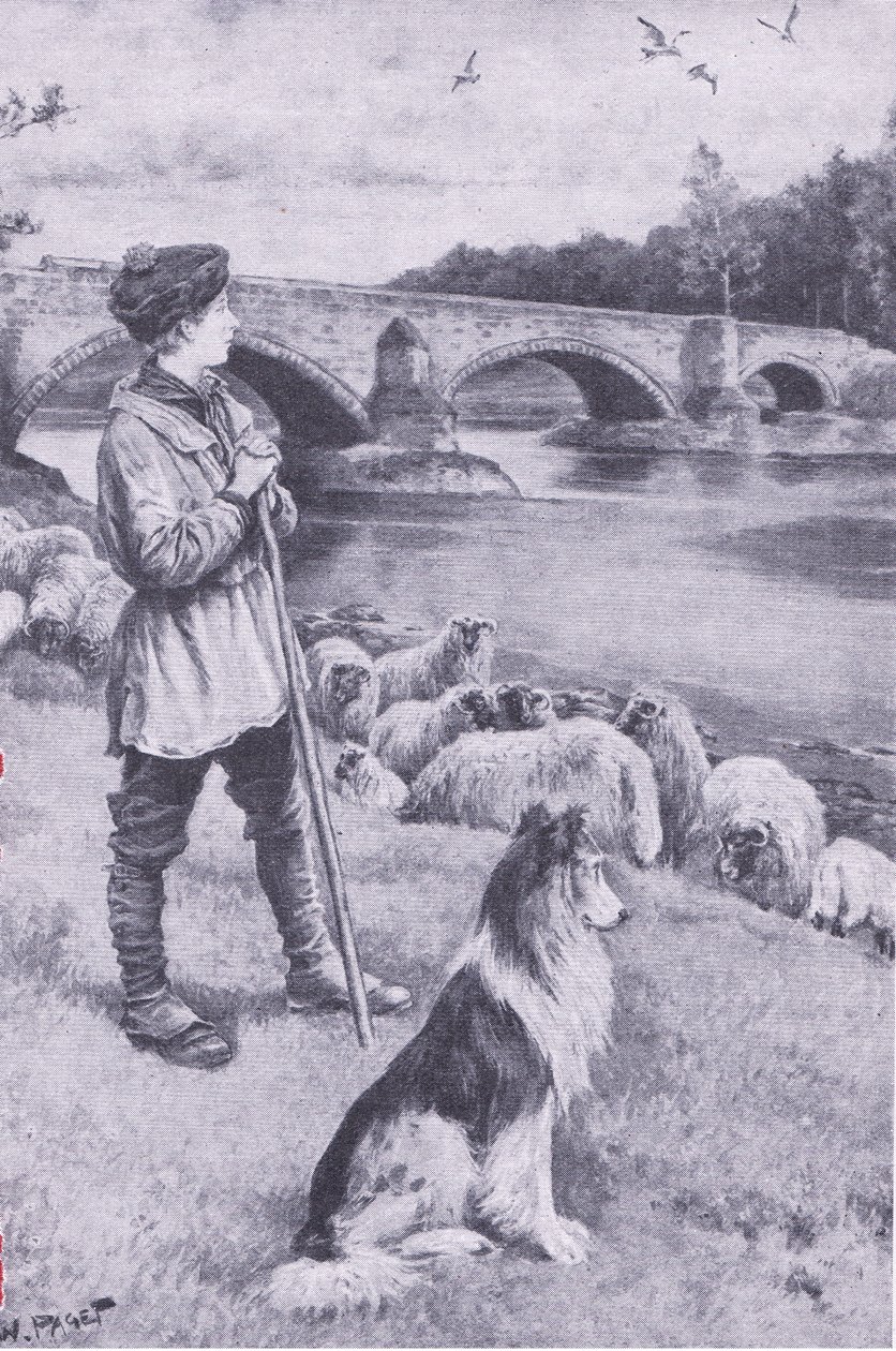 La vista del vecchio ponte romano a Musselburgh stimola l