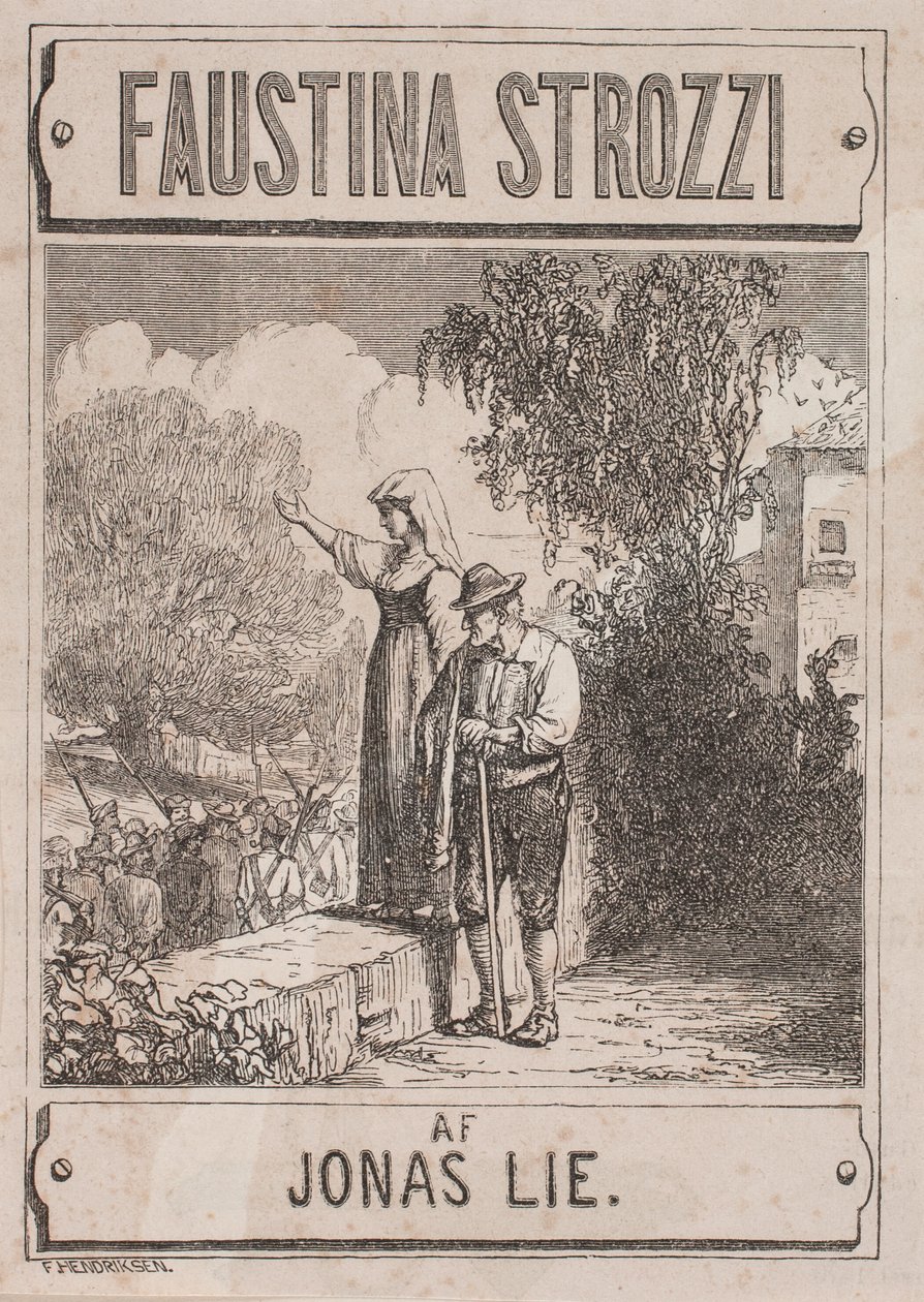 Frontespizio per Jonas Lie, "Faustina Strozzi" da Waldemar Bøhme