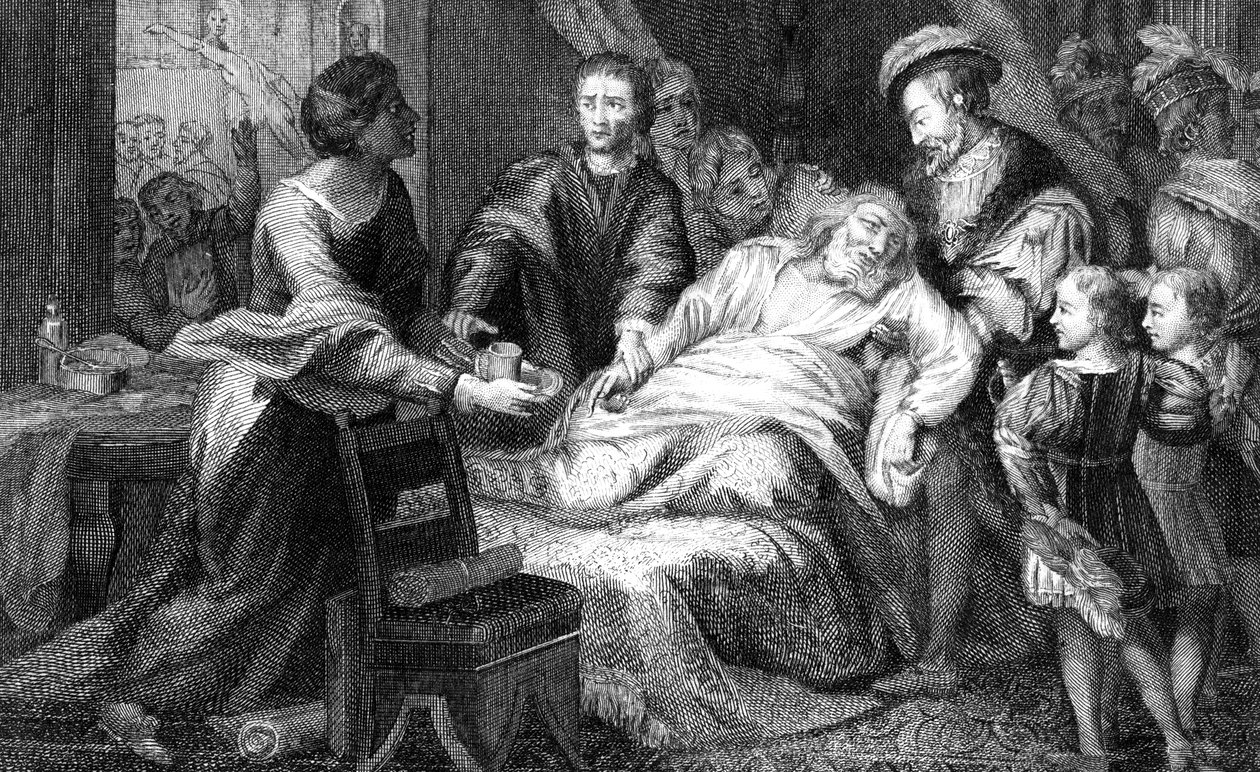 La morte di Leonardo da Vinci, 1519 da Walker