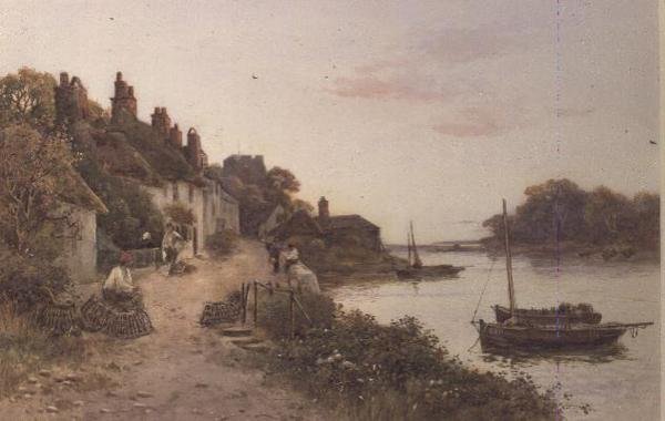 Nasse da pesca in un villaggio della Cornovaglia da Walker Stuart Lloyd