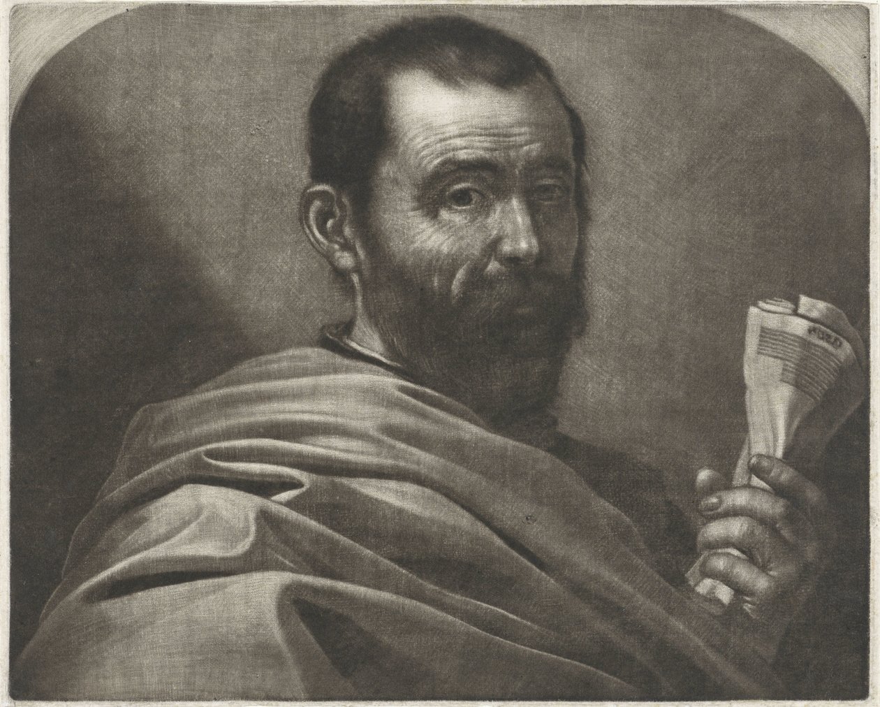 Uomo con un rotolo da Wallerant Vaillant