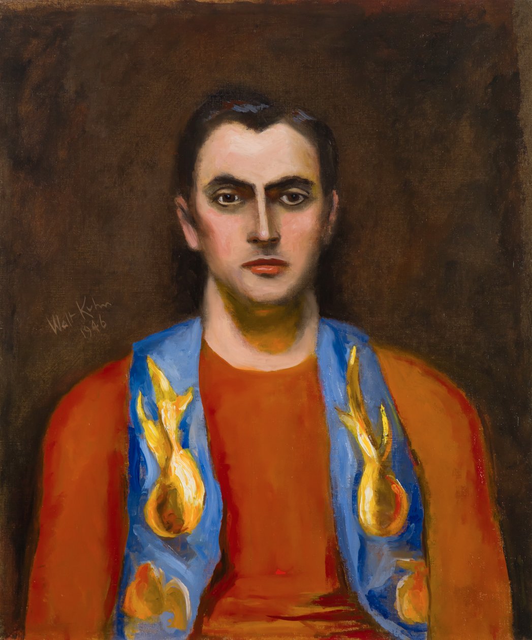 Bolero dorato e blu da Walt Kuhn