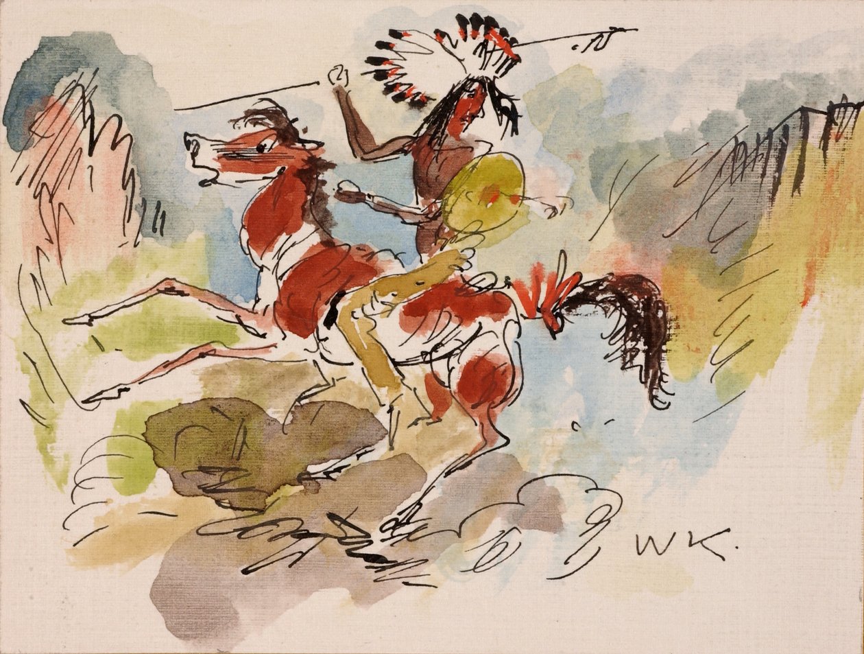 Indianer zu Pferd da Walt Kuhn