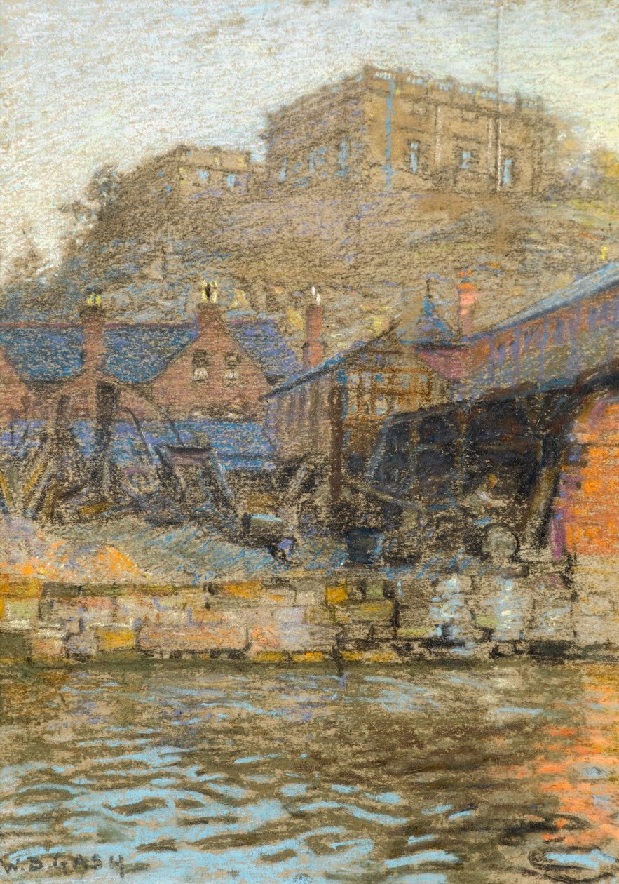 Una vista del Castello di Nottingham dal canale da Walter Bonner Gash