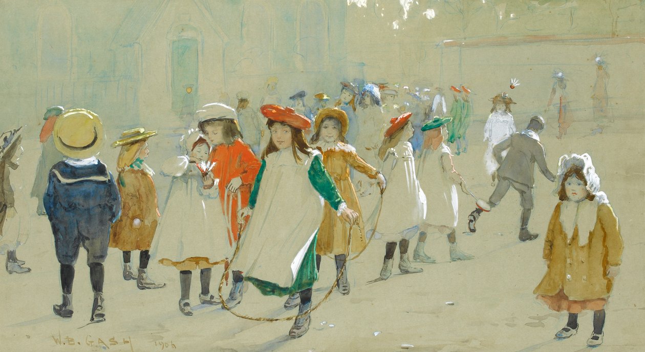 Bambini in un parco giochi da Walter Bonner Gash