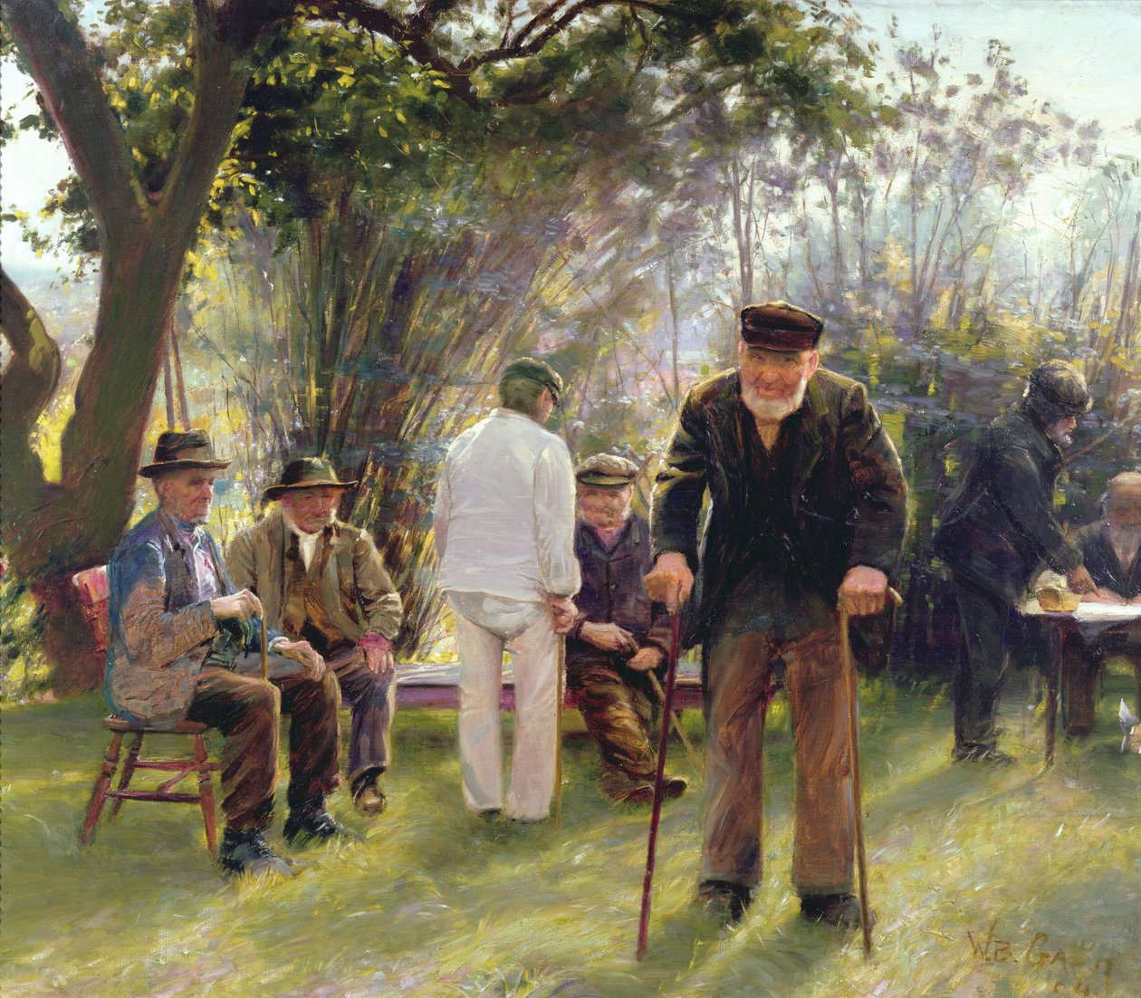 Vecchi uomini nel Rockingham Park, 1904 da Walter Bonner Gash