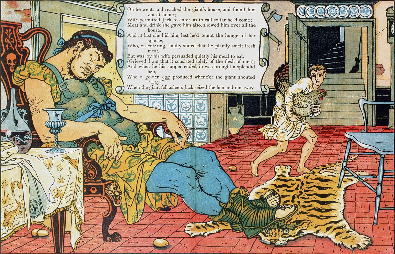Jack e il fagiolo magico (illustrazione) da Walter Crane