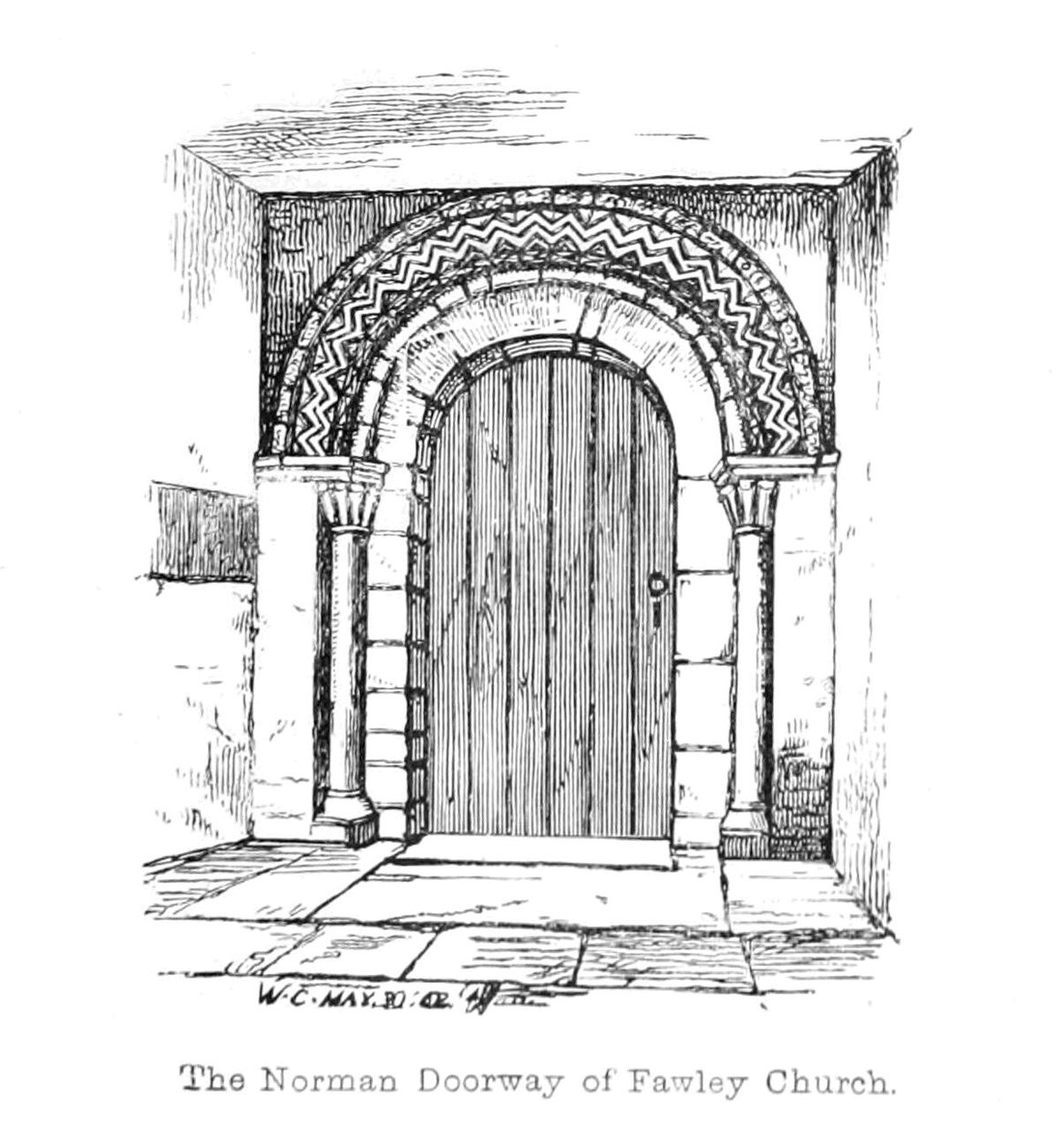 Portale Normanno nella Chiesa di Fawley da Walter Crane