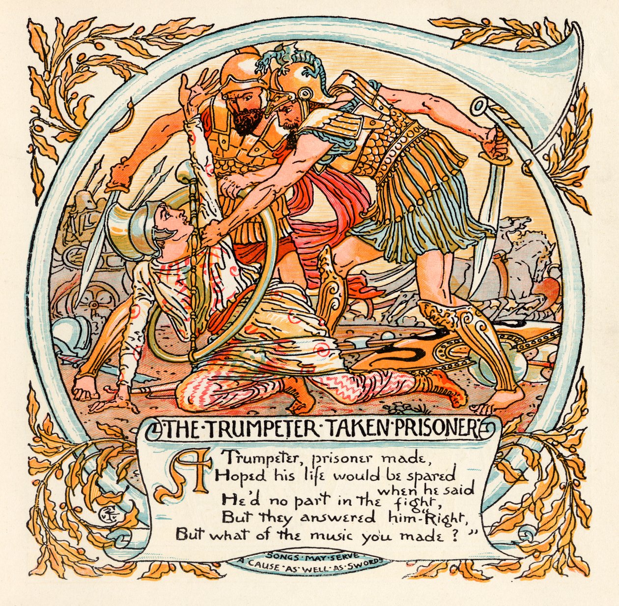 Il trombettiere fatto prigioniero, illustrazione da 