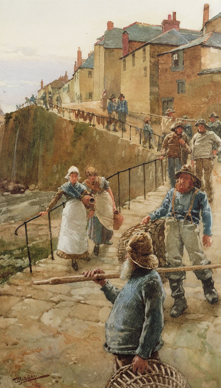 Il Quayside, Newlyn da Walter Langley