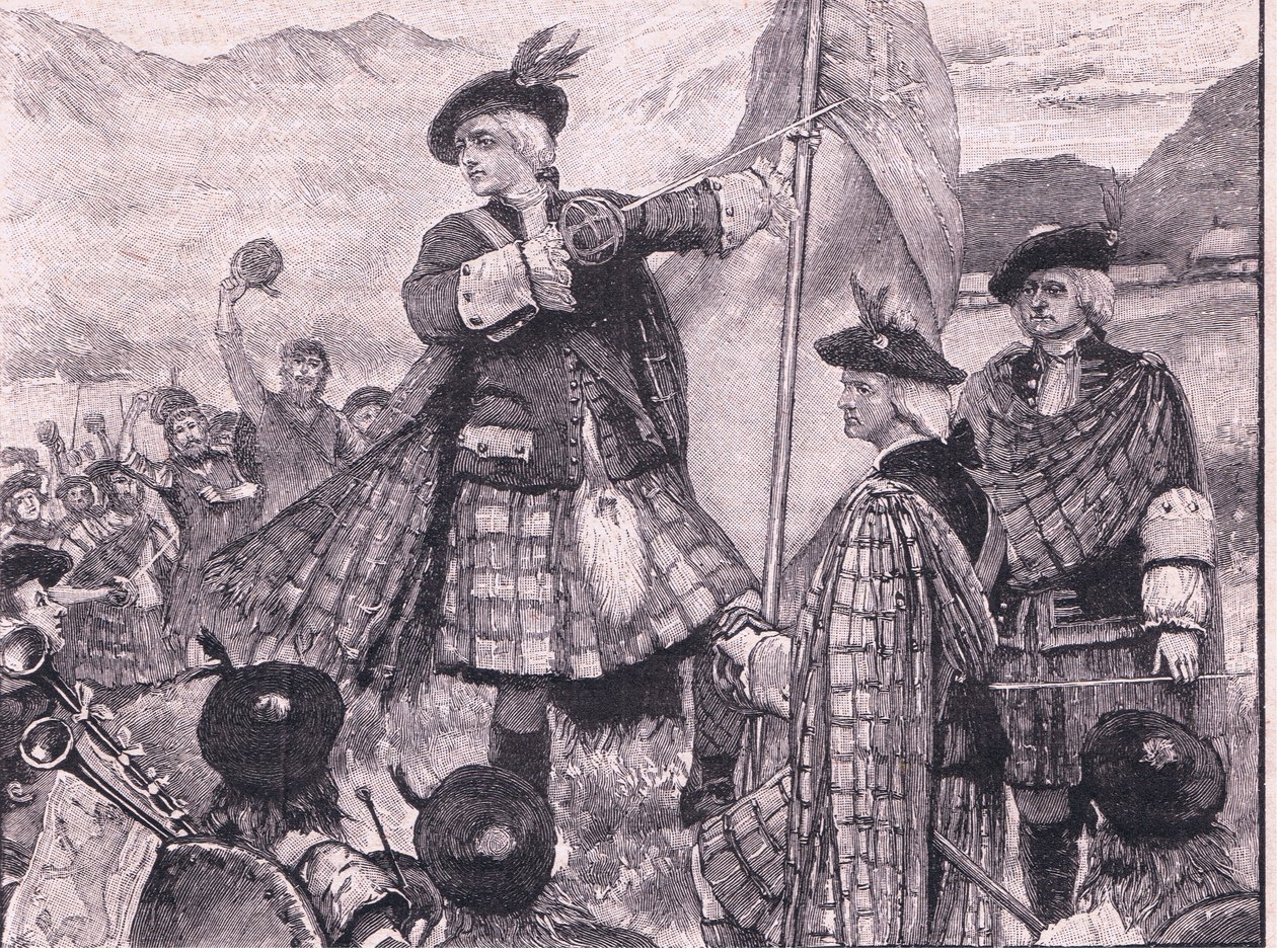 Il conte di Mar che alza lo stendardo del Pretendente AD 1715 da Walter Paget
