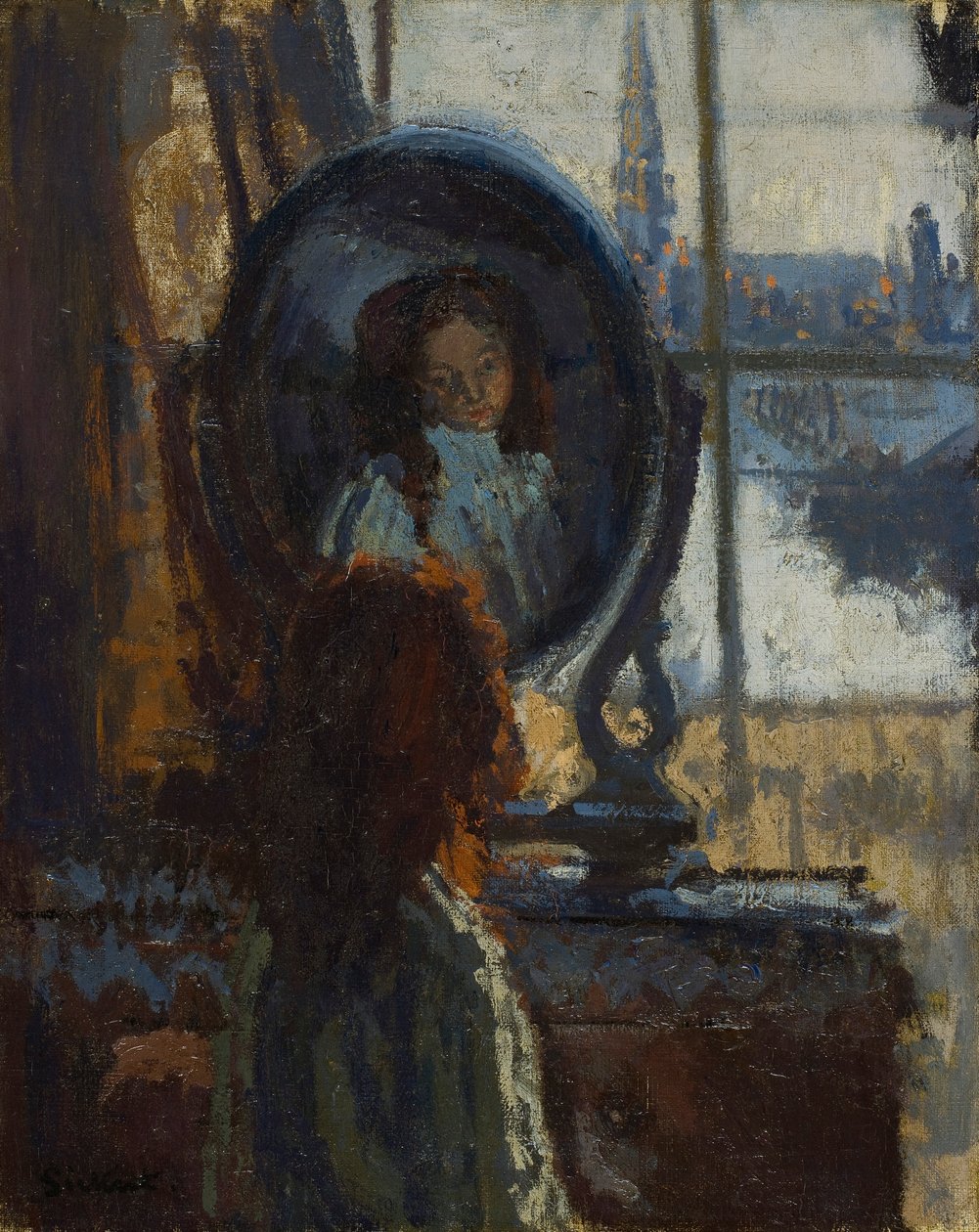 Ragazza allo specchio, piccola Rachel, 1907 da Walter Richard Sickert