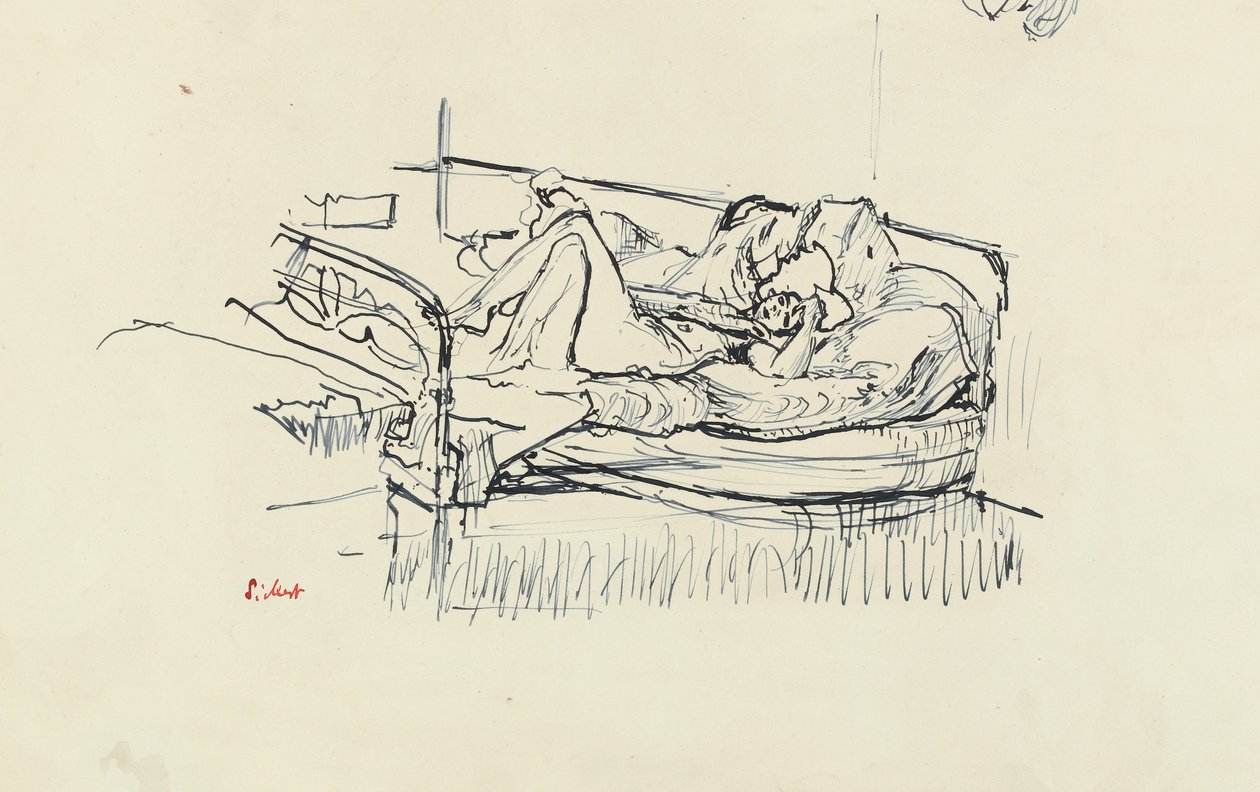 Nudo sdraiato su un letto da Walter Richard Sickert