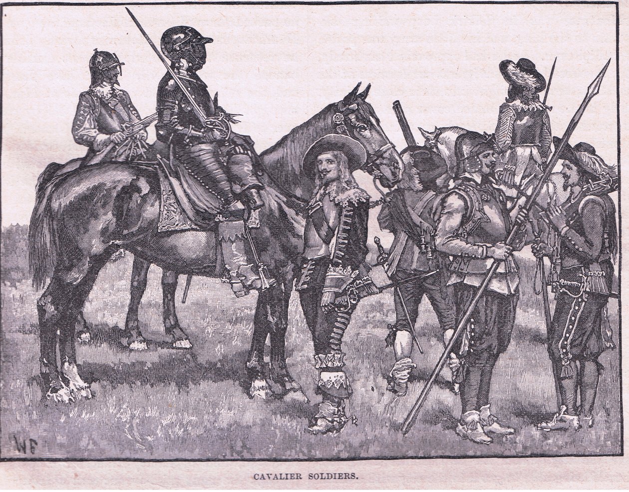 Soldati cavalieri AD 1645 da Walter Stanley Paget