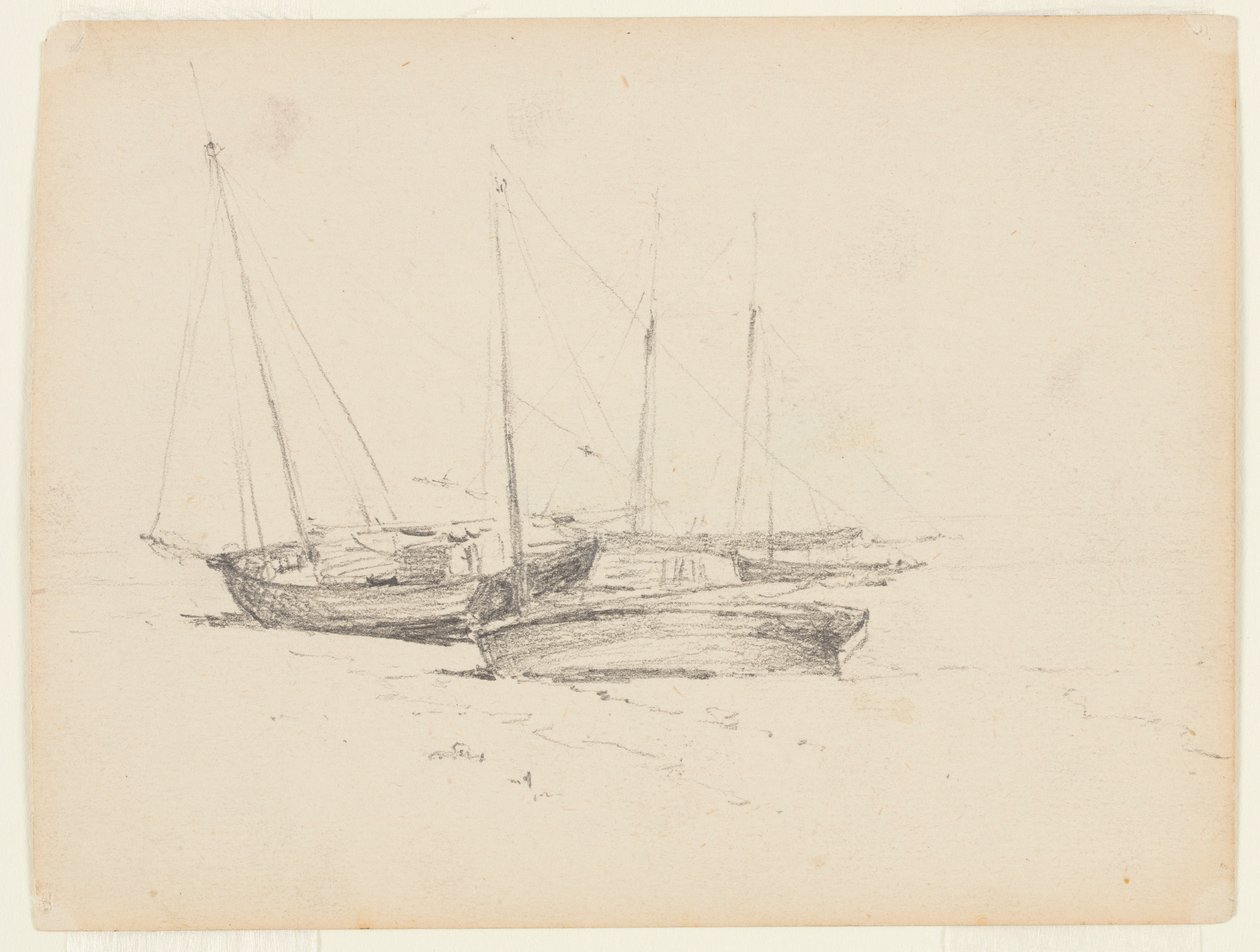 Barche da pesca sulla riva del mare da Walter Clark