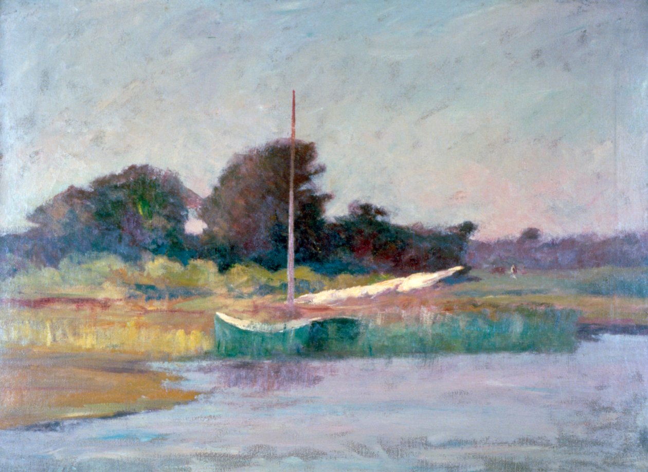 Barca solitaria, c1868-1917 da Walter Clark