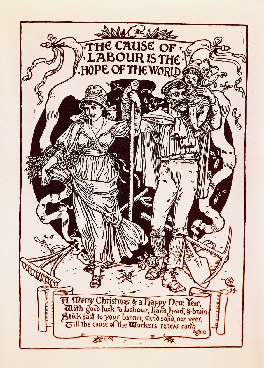 La causa del lavoro è la speranza del mondo da Walter Crane