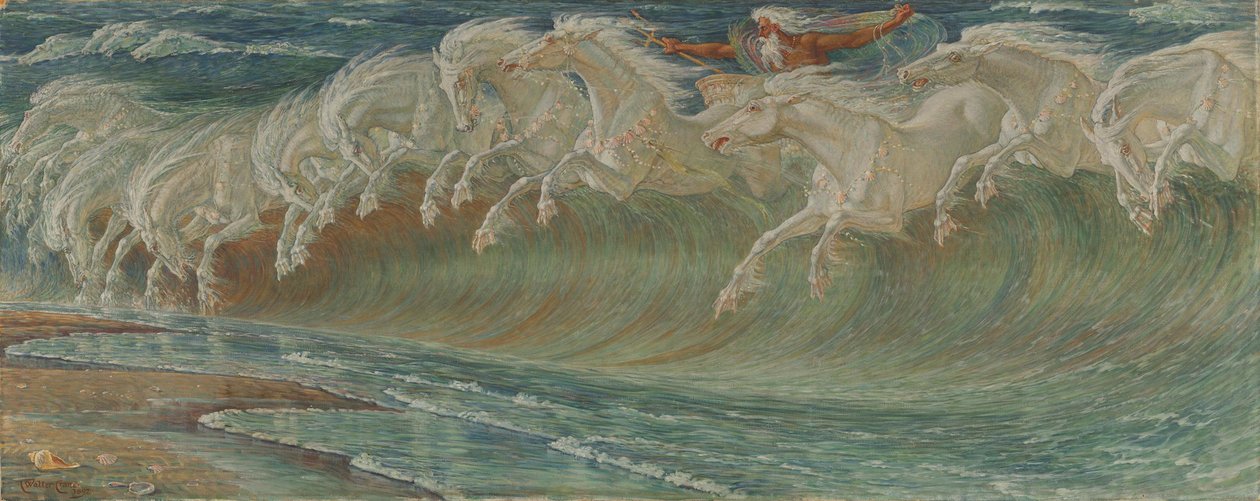 I destrieri di Nettuno da Walter Crane