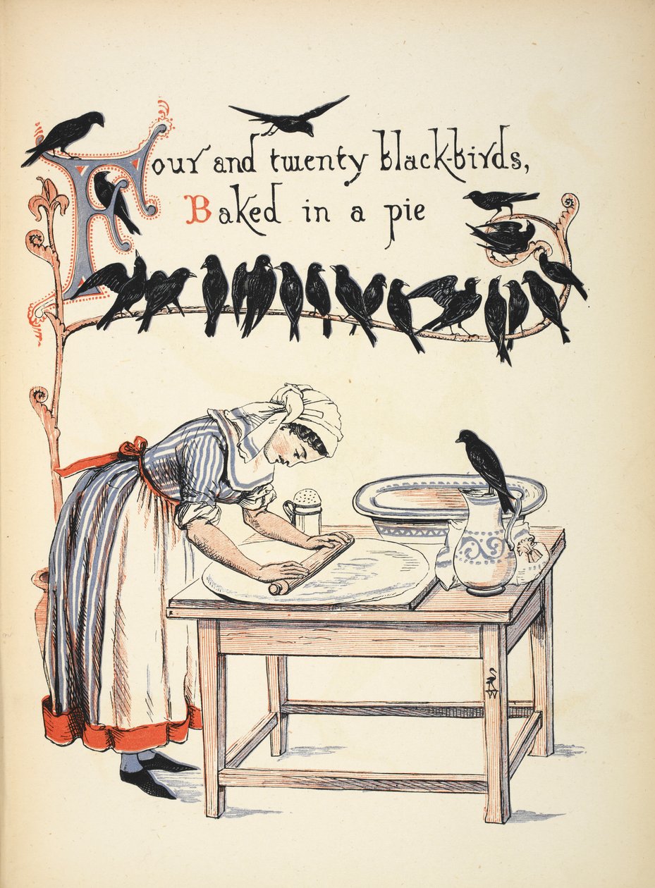 Quattro e venti merli cotti in una torta da Walter Crane