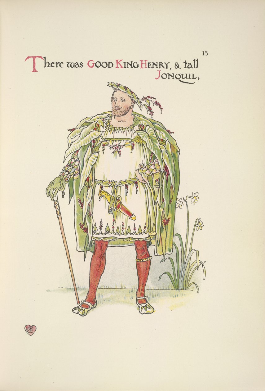 Buon Re Enrico. Un uomo vestito come Enrico VIII da Walter Crane