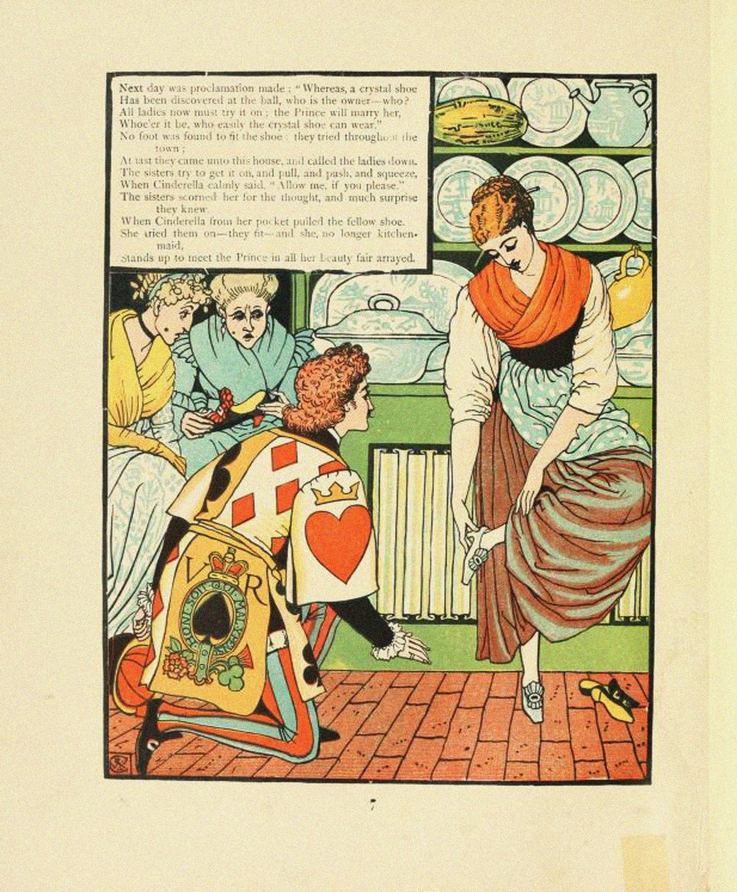 Illustrazione per la fiaba Cenerentola da Walter Crane