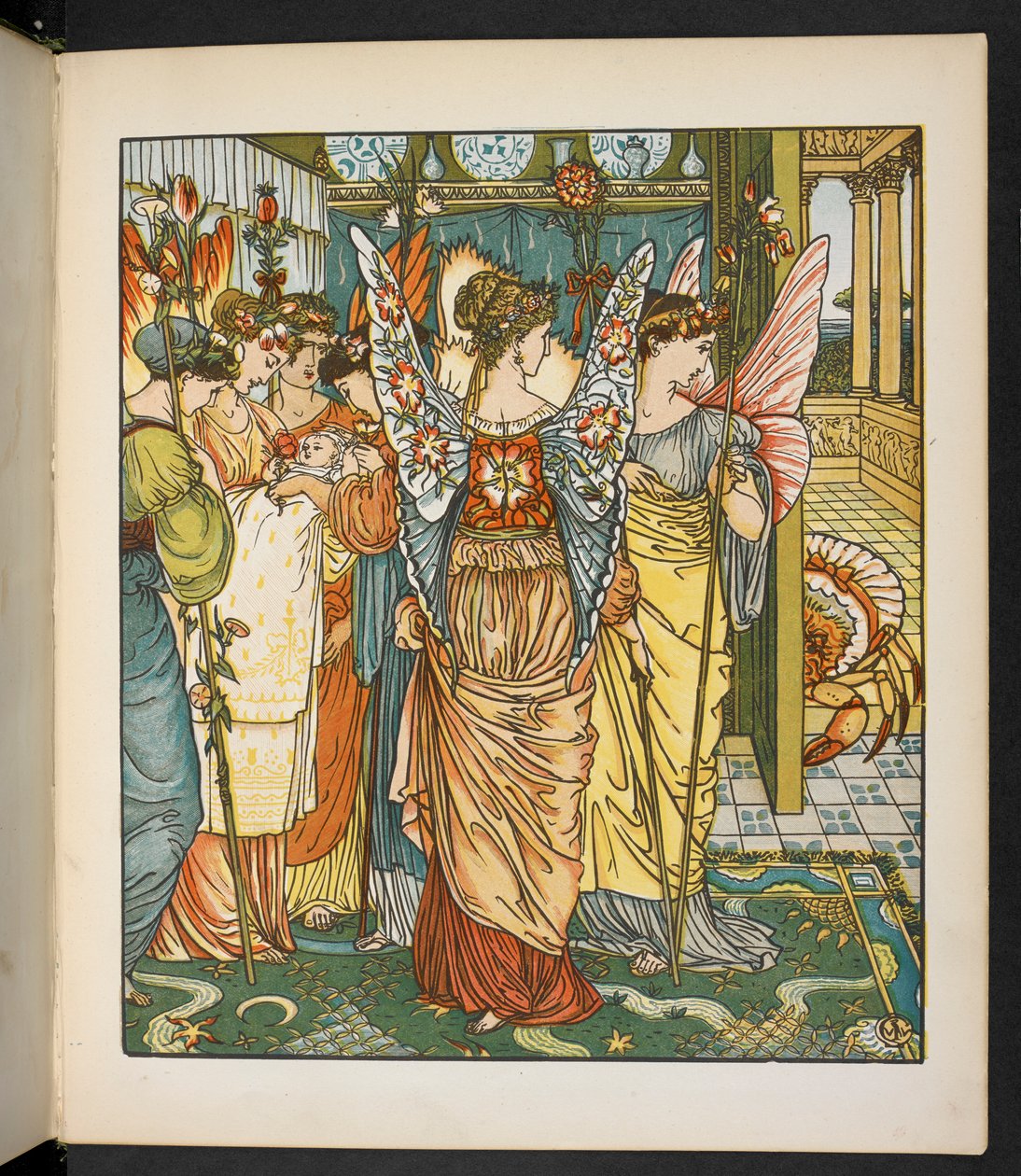 Illustrazione per La cerva nel bosco da Walter Crane