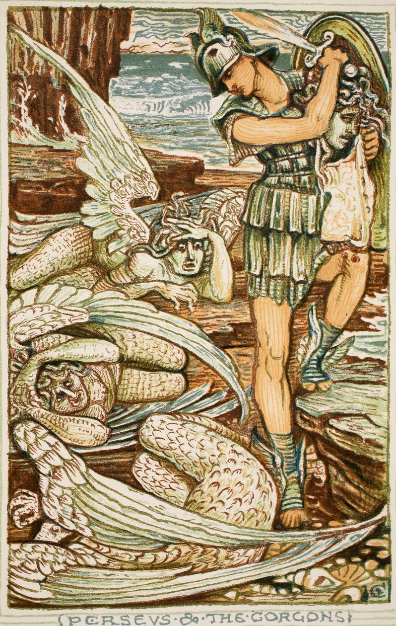 Perseo e le Gorgoni, illustrazione da 