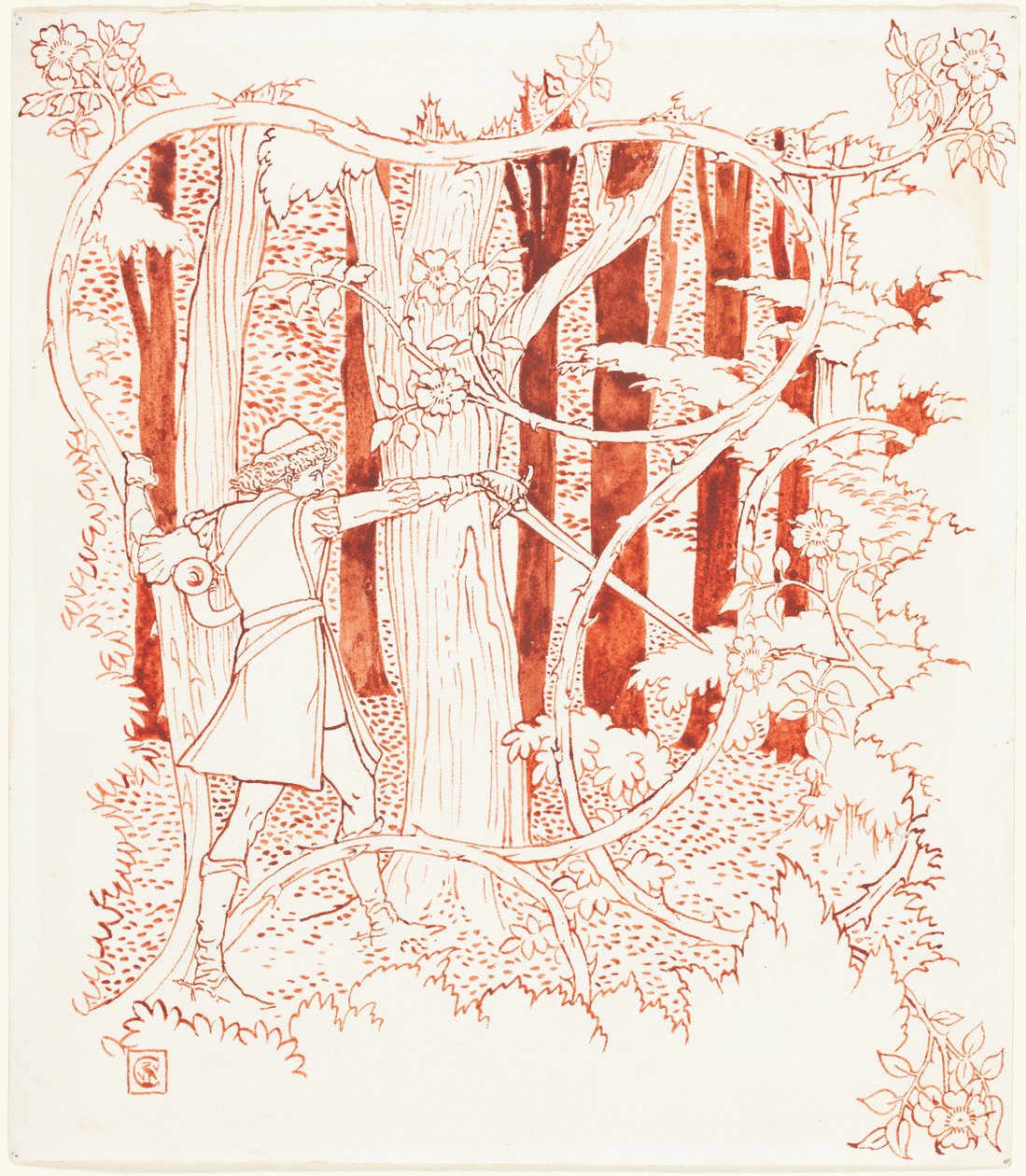 Prinz Charming im Wald da Walter Crane