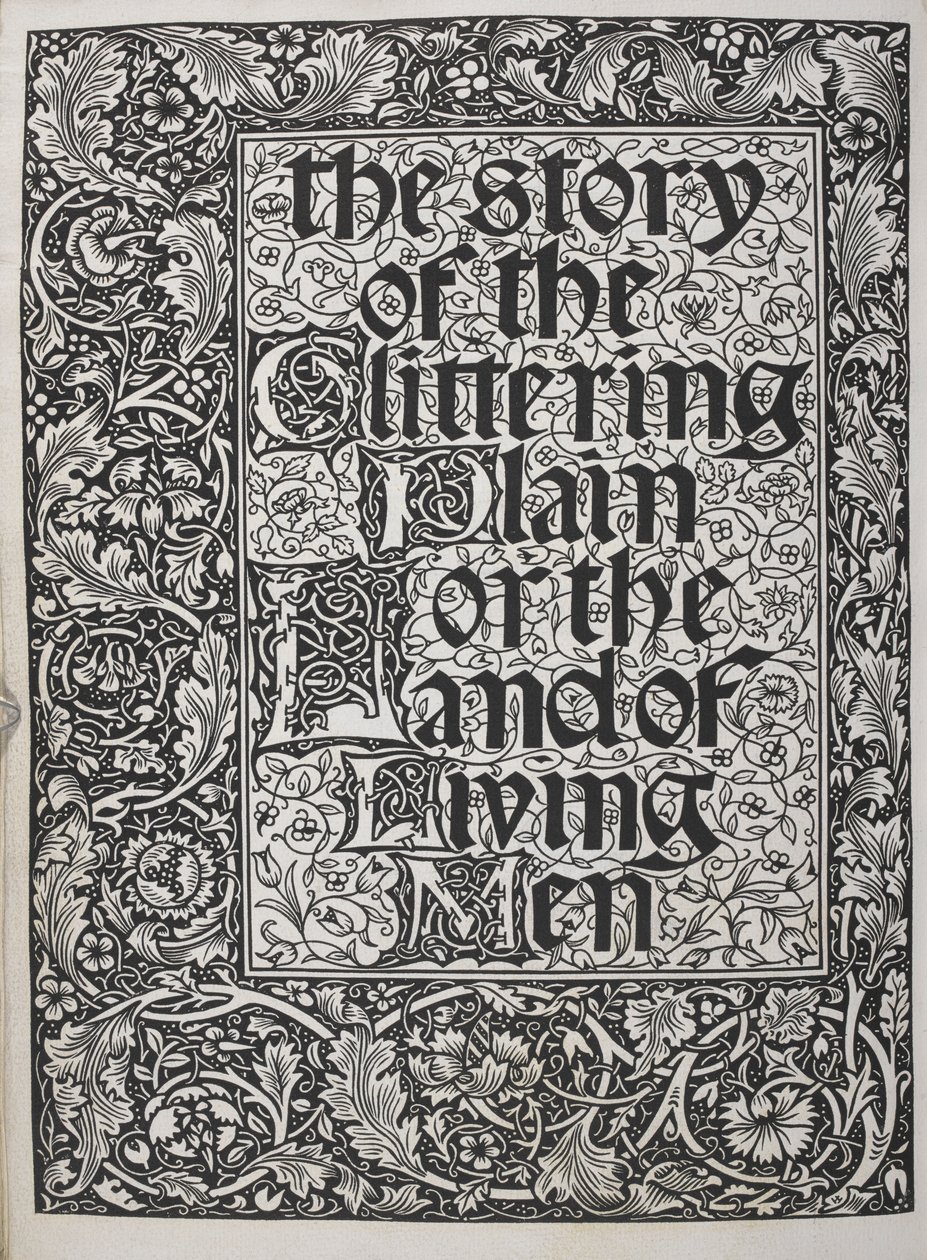 Pagina del titolo decorata con motivo floreale da Walter Crane