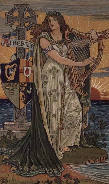 Irlanda Unita, Calendario per il 1897, realizzato per Royal Ulster Works, Belfast da Walter Crane