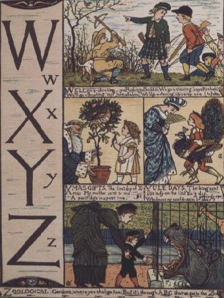 W a Z da un alfabeto basato su vecchie filastrocche da Walter Crane