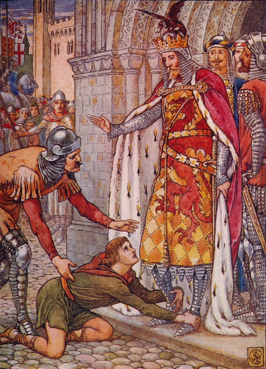 Il giovane Owen si appella al re, 1911 da Walter Crane