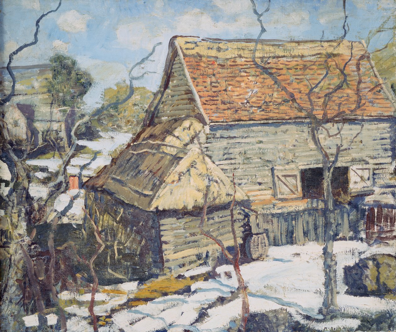 Fienile in Pennsylvania nella neve da Walter Elmer Schofield