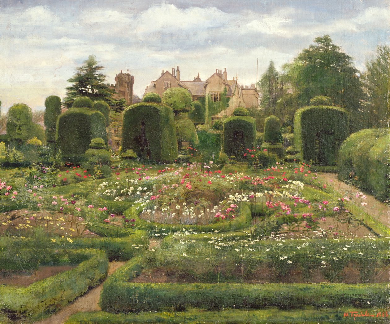 I giardini topiari, Levens Hall, Cumbria, 1886 da Walter Frederick Roofe Tyndale