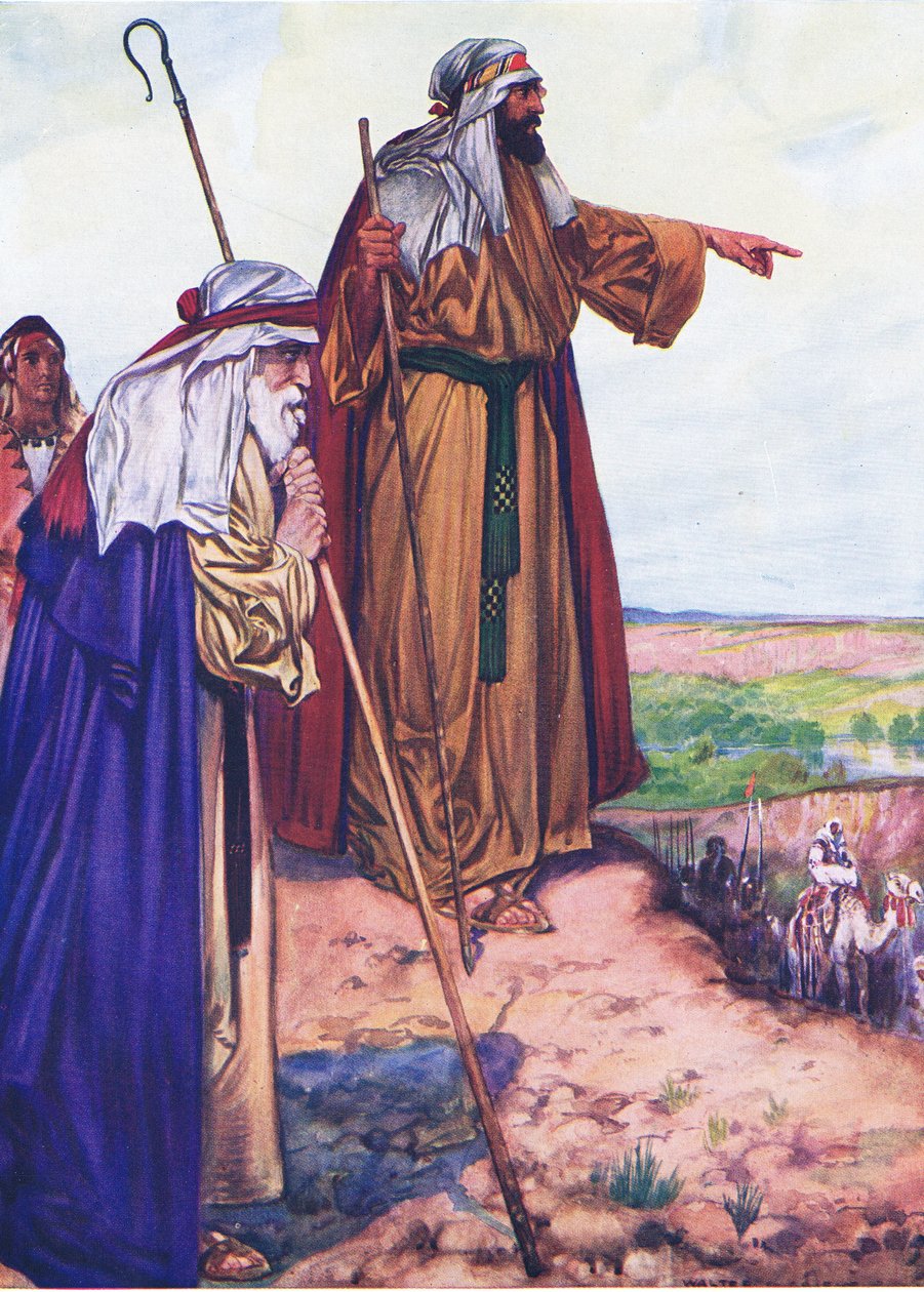 La scelta di Lot, da The Bible Picture Book pubblicato da Thomas Nelson, c.1950 da Walter Grieve