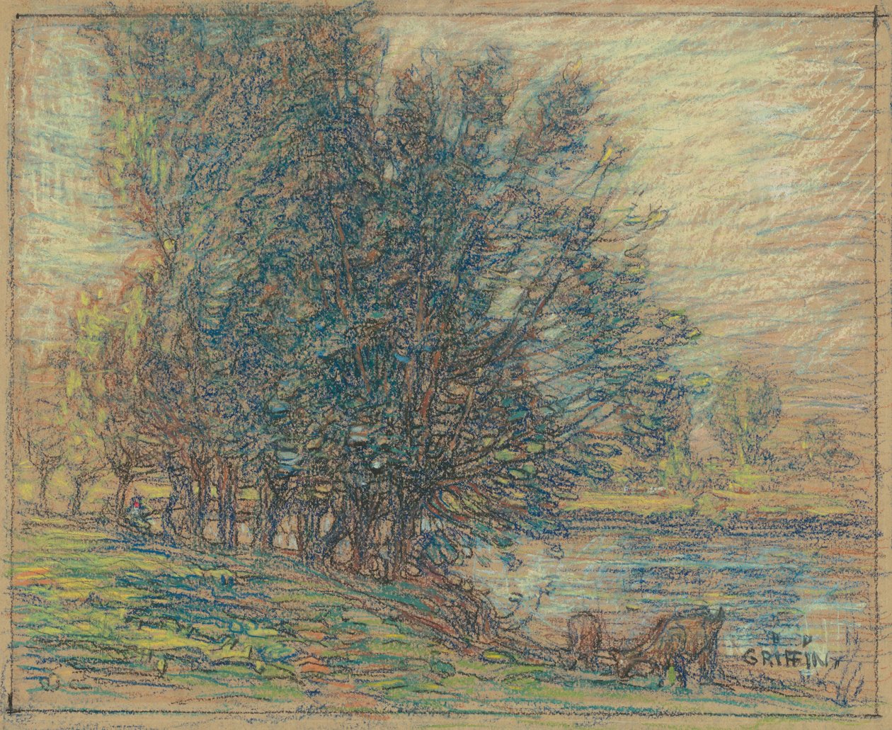Salici, Longpre, Francia, c.1911-18 da Walter Griffin