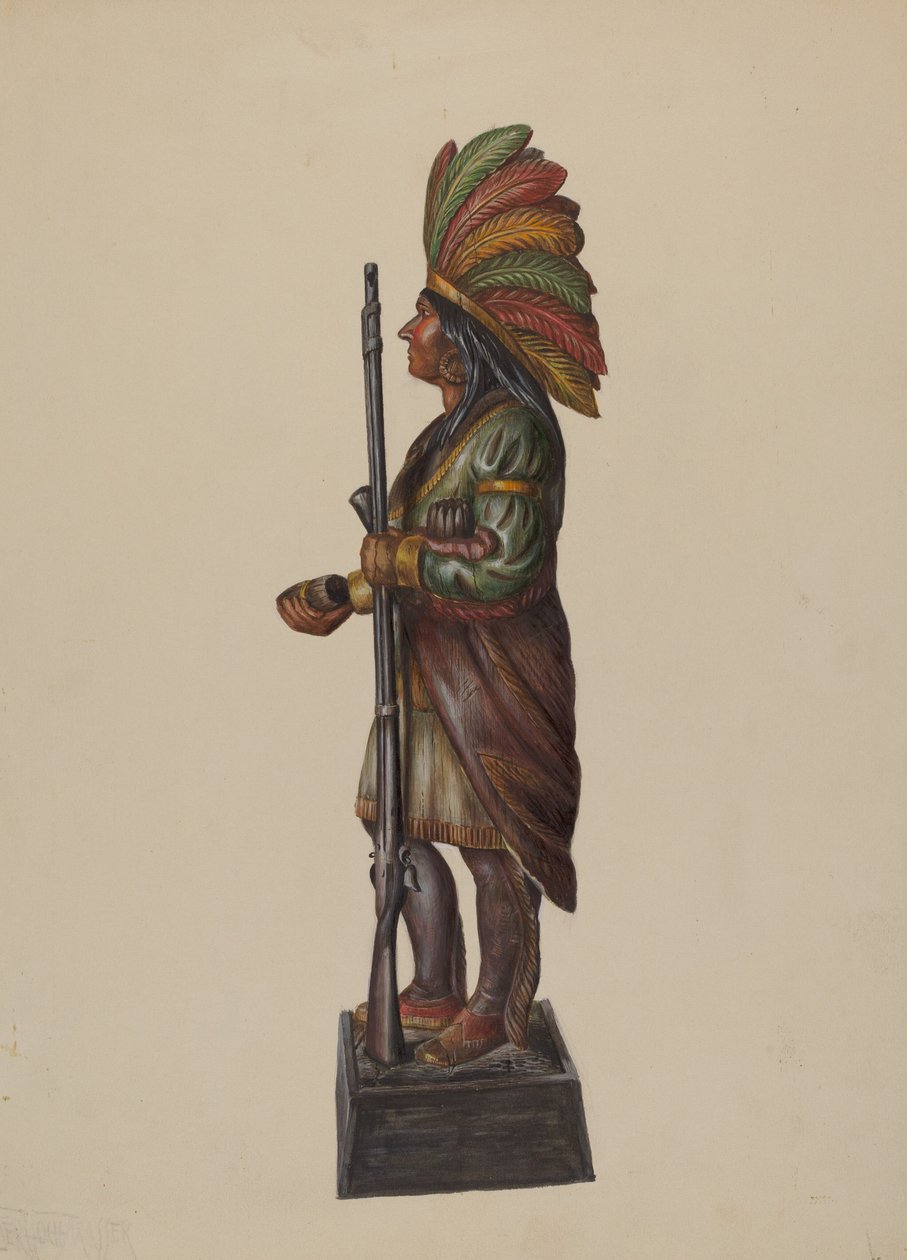 Indiano del Negozio di Sigari, c. 1936 da Walter Hochstrasser