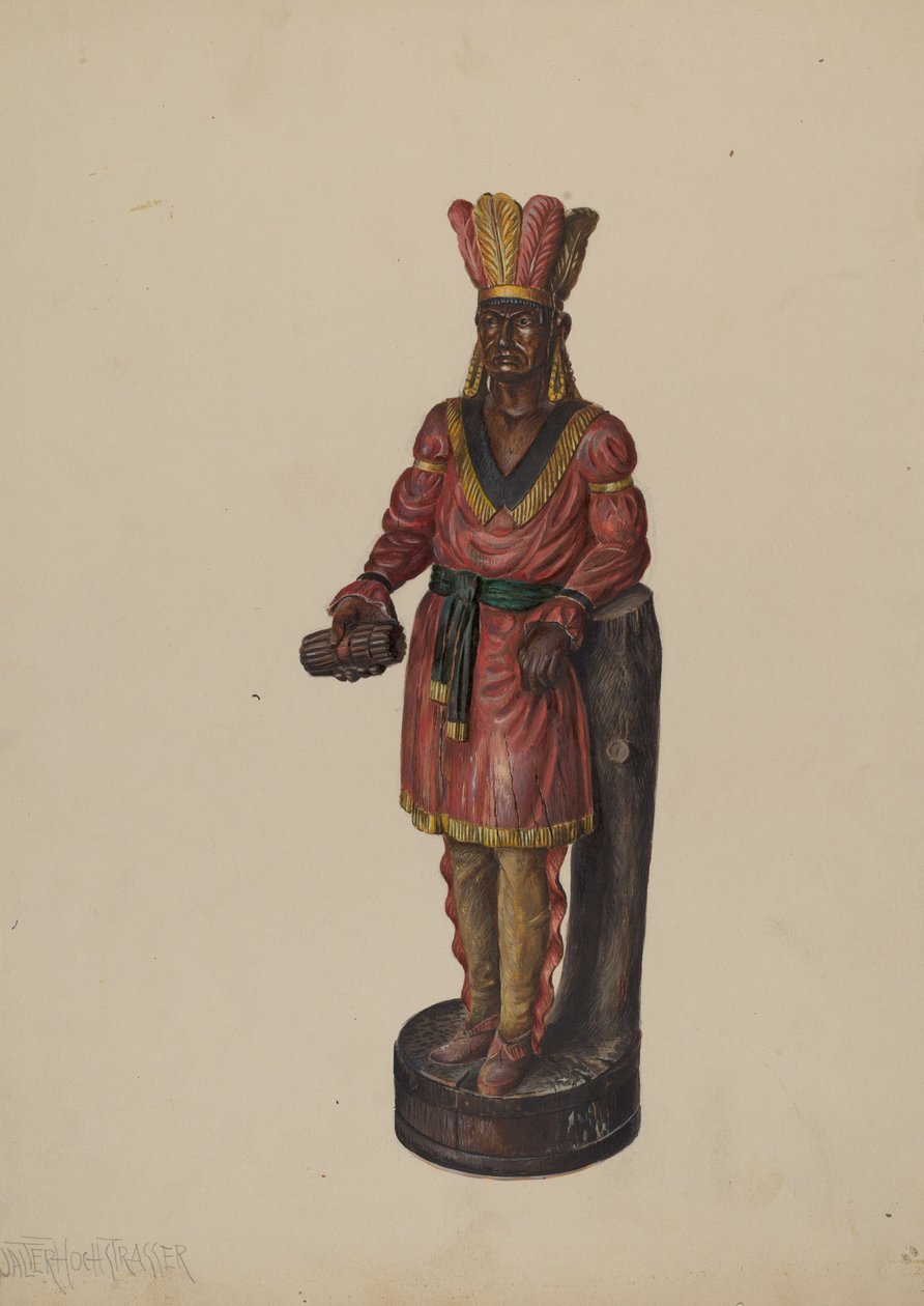 Indiano del negozio di sigari, c. 1936 da Walter Hochstrasser