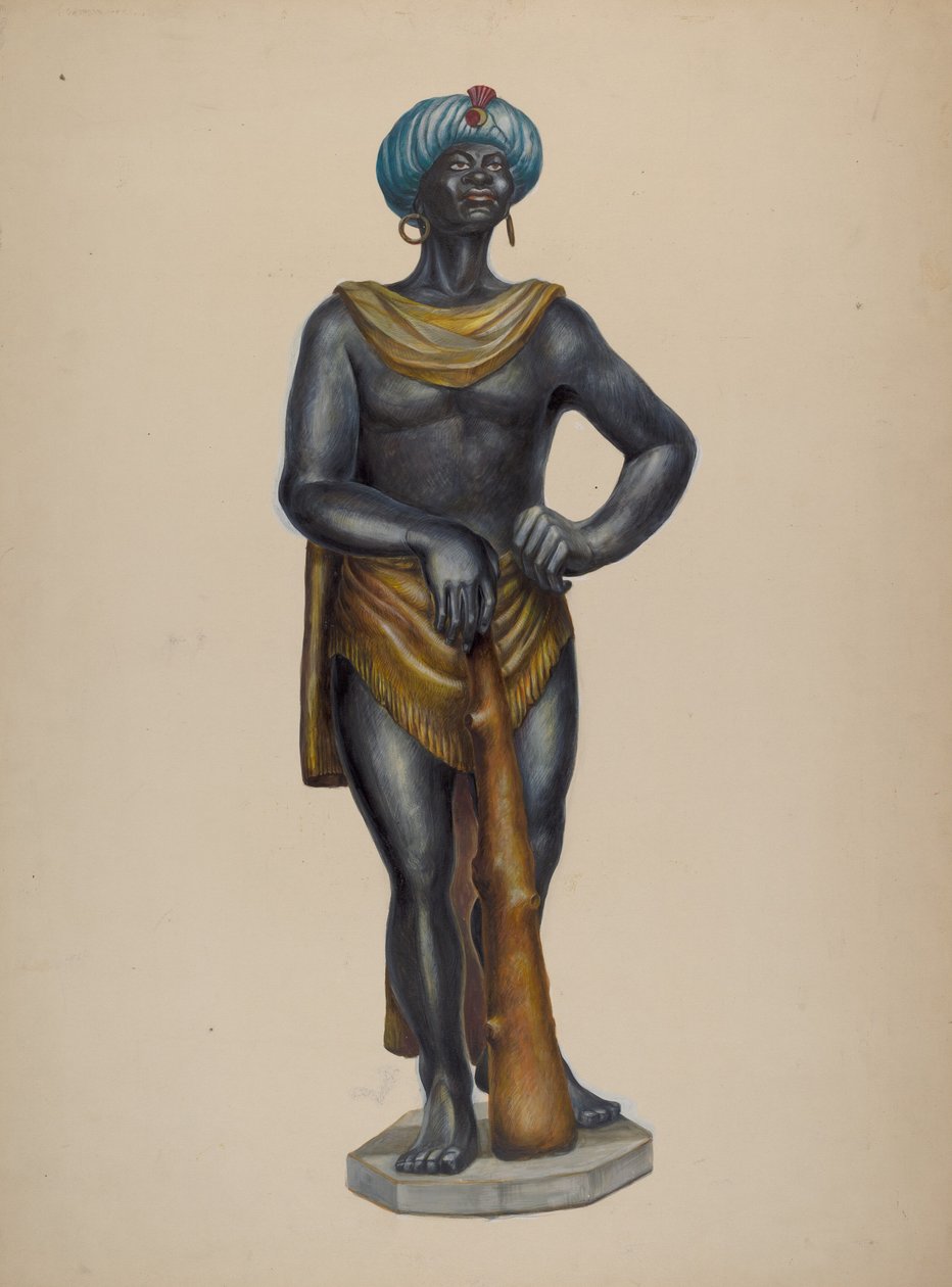 Figura di schiavo nubiano, c. 1937 da Walter Hochstrasser