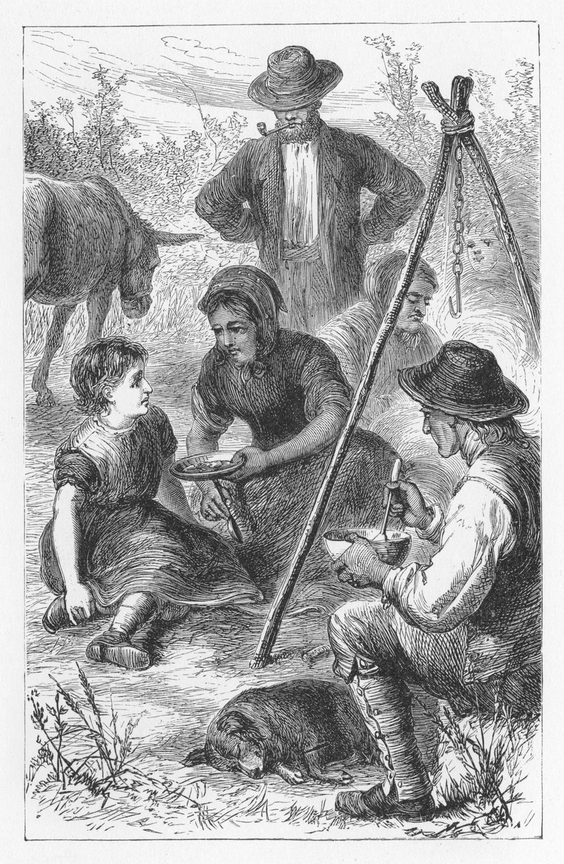 Scena da Il mulino sulla Floss di George Eliot (ca. 1880) da Walter James Allen