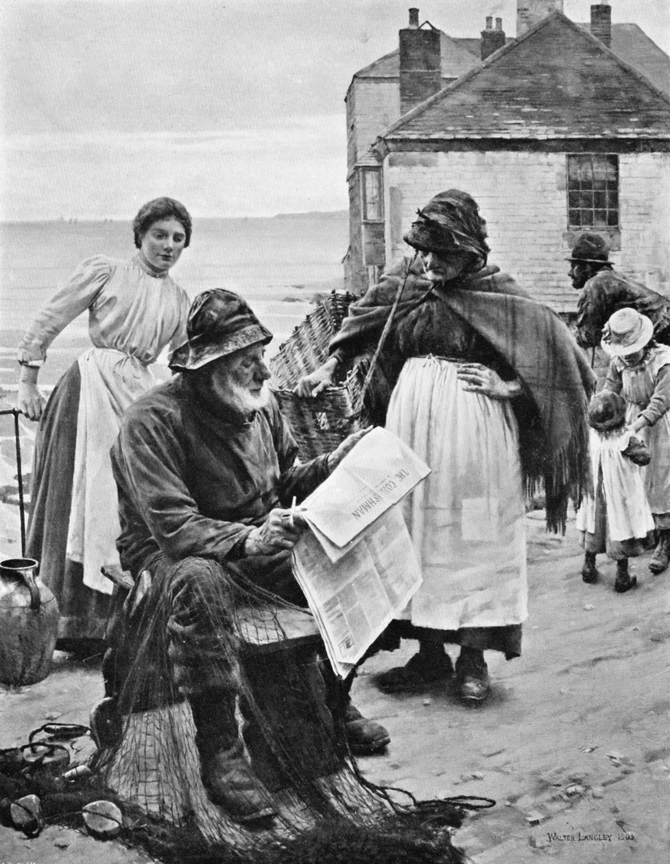 Quando le barche sono via, 1903 da Walter Langley