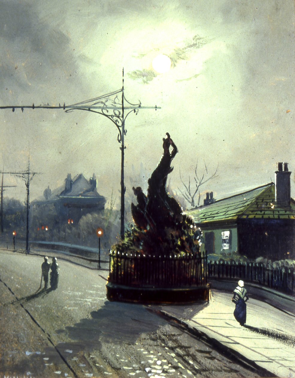 La quercia originale di notte, a Headingley da Walter Linsley (attr. to) Meegan