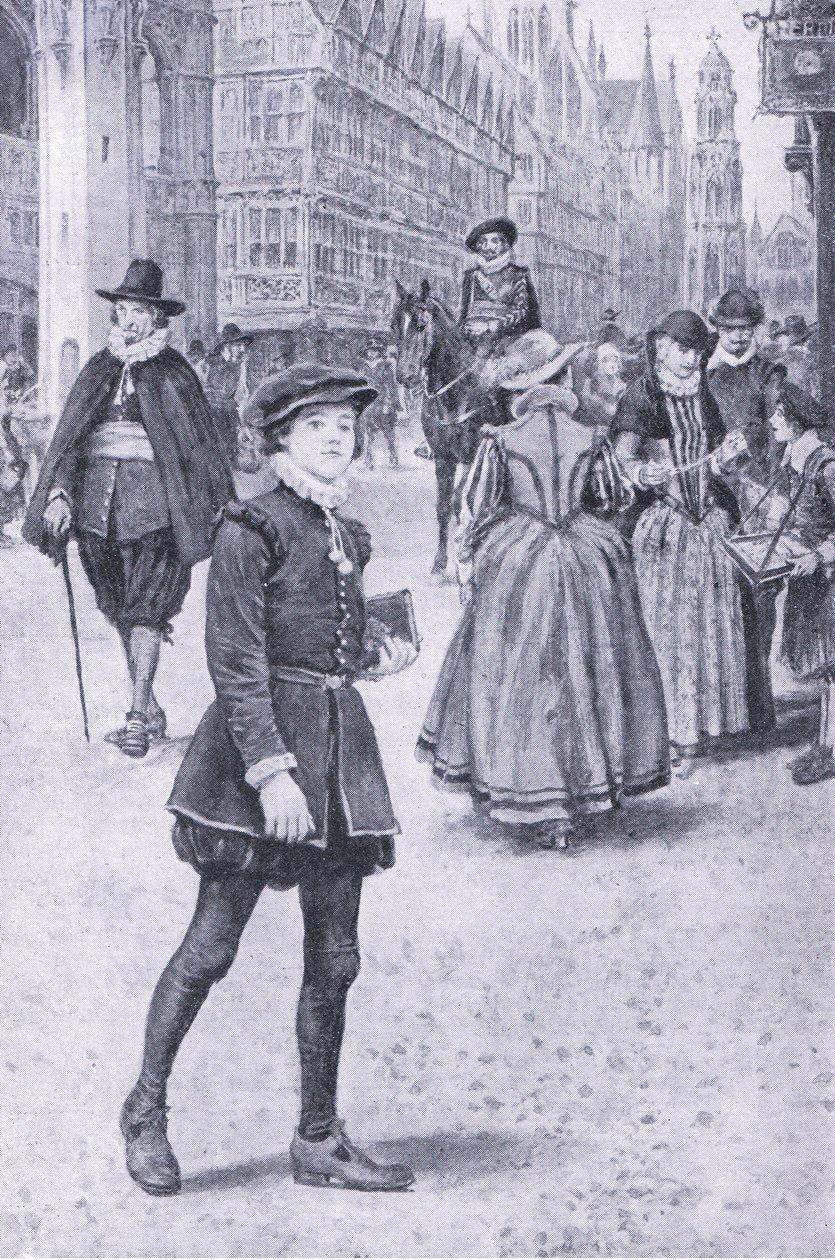 Herrick fa un giro per Cheapside, illustrazione da My Magazine da Walter Paget