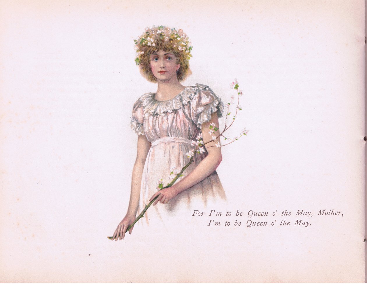 "Sono la Regina di Maggio, Madre"., illustrazione da Tennyson Pictures pubblicata da E P Dutton & Co, c.1900 (litografia a colori) da Walter Paget