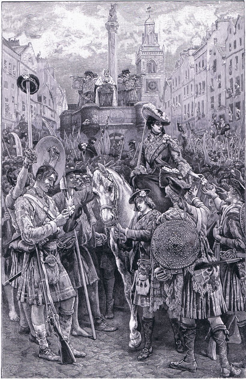 Proclamazione del Vecchio Pretendente come Re Giacomo VIII alla Croce di Edimburgo da Walter Paget