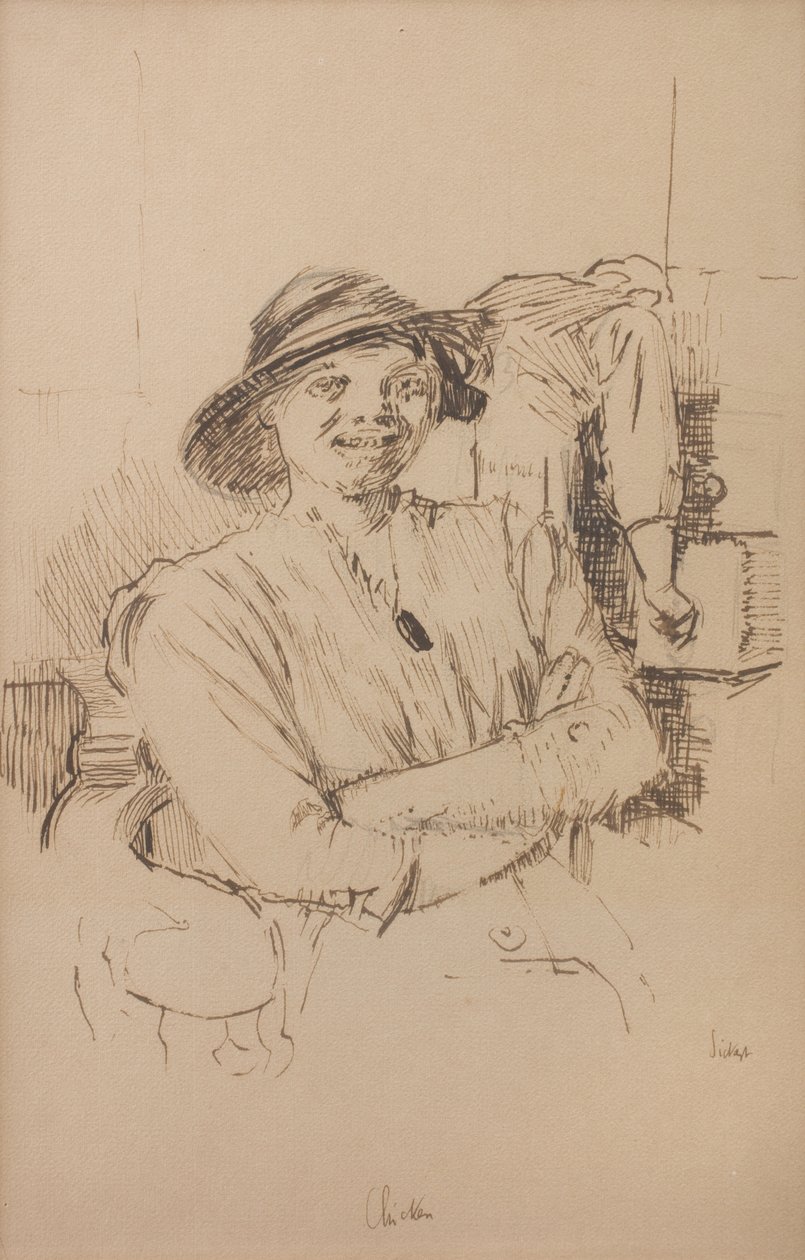 Pollo, 1914 circa (Matita, penna e inchiostro seppia su carta) da Walter Richard Sickert