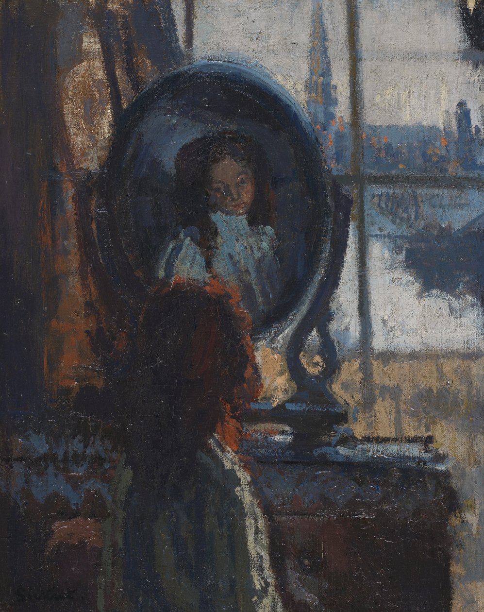 Ragazza davanti a uno specchio, piccola Rachel da Walter Richard Sickert