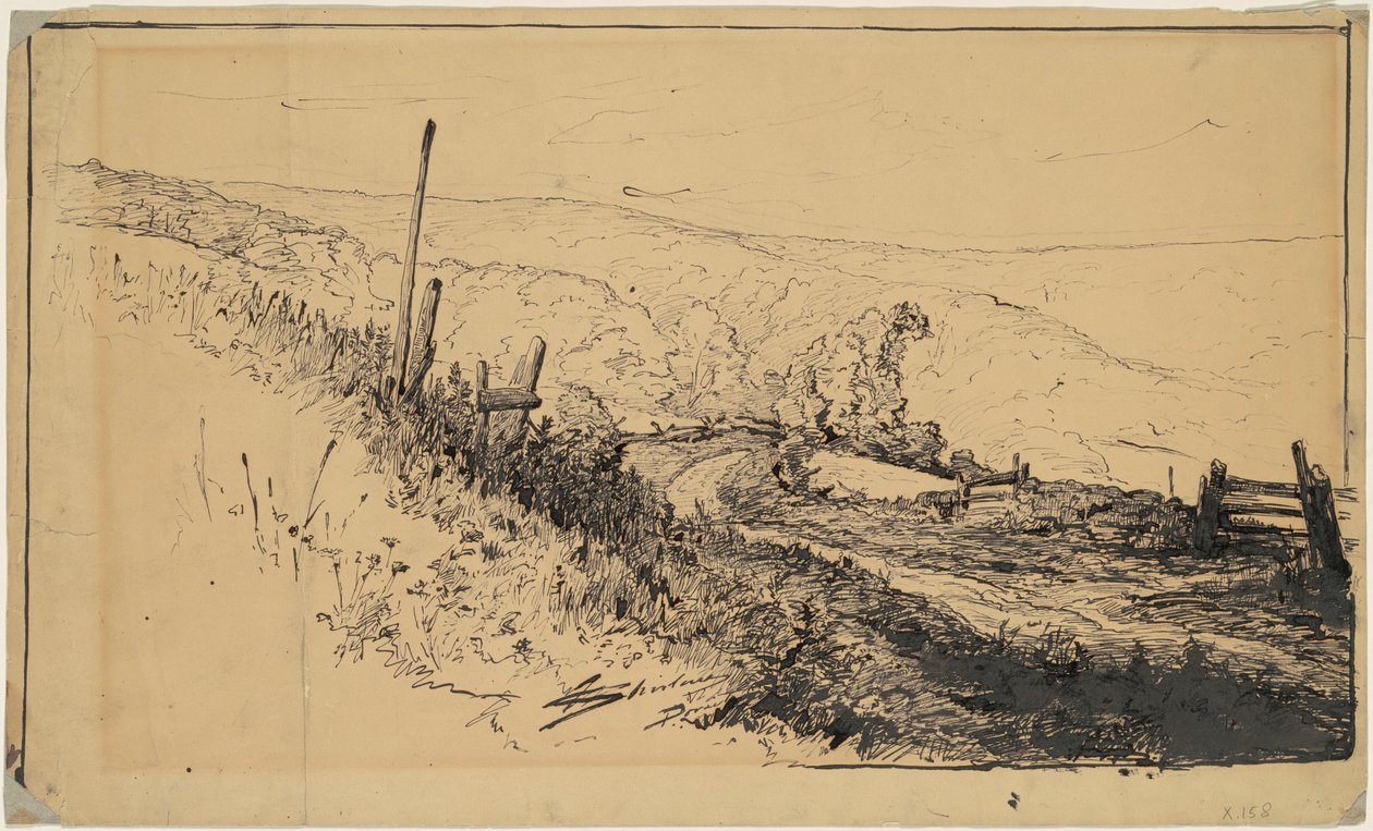 Una strada nelle colline vicino a Dordrecht da Walter Shirlaw