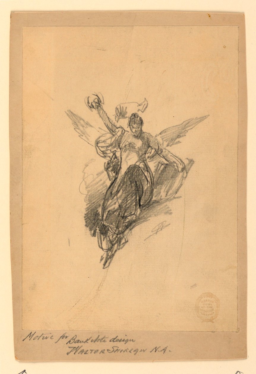 Motivo per Disegno di Banconota da Walter Shirlaw